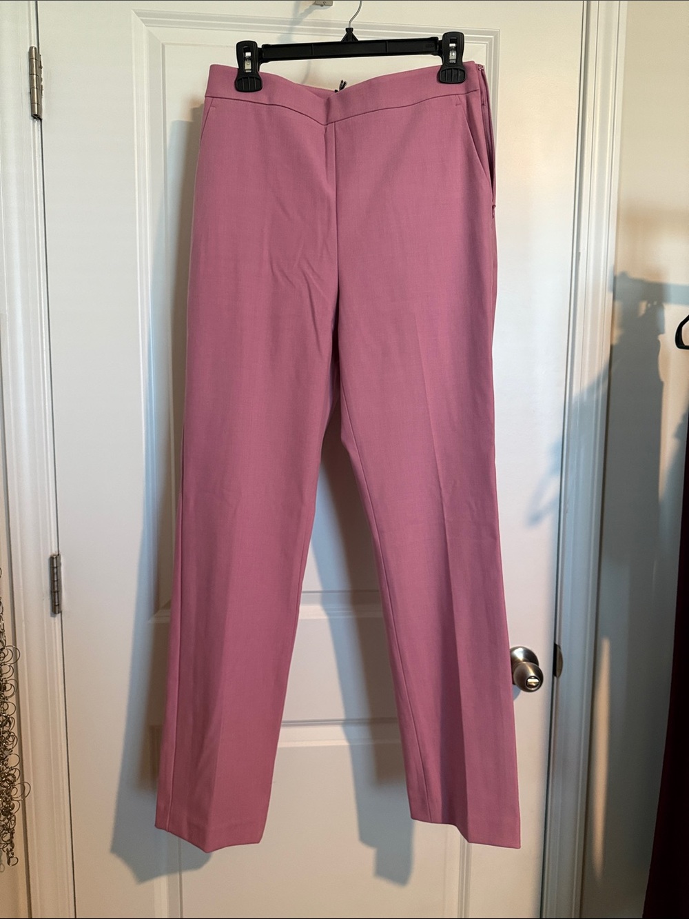 Women's Pink Straight-Leg Dress Pants